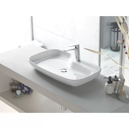 CeraStyle NOVA - PULTRA ültethető - Top Counter - porcelán mosdó - 70 x 43 cm