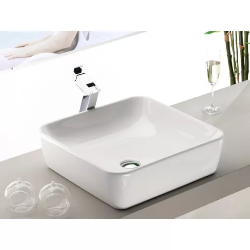 CeraStyle ONE - PULTRA ültethető - Top Counter - porcelán mosdó -  - 46 x 46 cm
