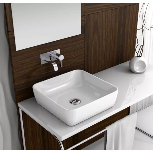 CeraStyle ONE - PULTRA ültethető - Top Counter - porcelán mosdó -  - 46 x 46 cm