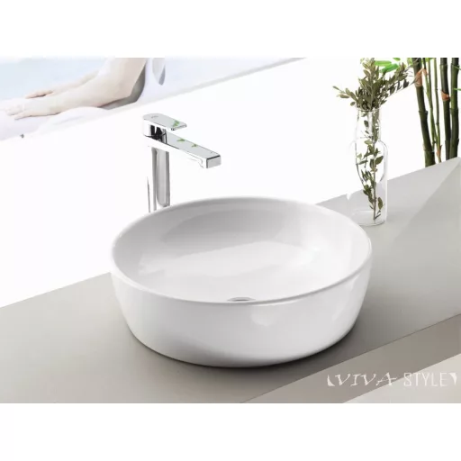 CeraStyle ONE - PULTRA ültethető - Top Counter - porcelán mosdó - O - Ø 46 cm