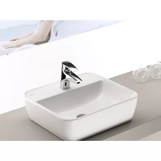 CeraStyle ONE - PULTRA ültethető - Top Counter - porcelán mosdó -  - csaplyukas - 46 x 42 cm
