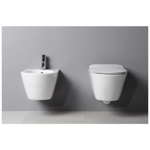 Sanovit AVVA fali WC - rimless - perem nélküli - rejtett szerelésű - 53 cm