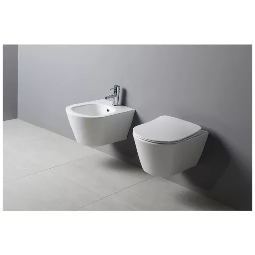 Sanovit AVVA fali WC - rimless - perem nélküli - rejtett szerelésű - 53 cm