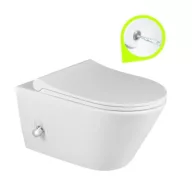   Sanovit AVVA fali WC - BEÉPÍTETT bidé funkcióval - rimless - perem nélküli - 53 cm