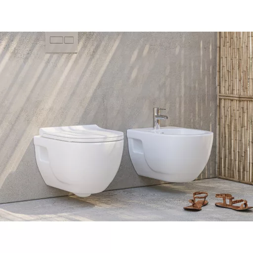 Sanovit BRILLA fali WC - rimless - perem nélküli