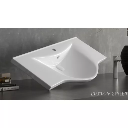 Sanovit ALBATROS - porcelán mosdókagyló - 64,5 x 46,5 cm