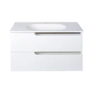   Piramida EURIDIKA fali fürdőszobabútor - műmárvány mosdóval - 2 fiókos - 100 x 48 x 53 cm