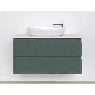   Piramida EURIDIKA fali fürdőszobabútor - mosdópult mosdó nélkül -2 fiókos - PINO ZÖLD - 100 x 48 x 53 cm