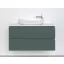 Piramida EURIDIKA fali fürdőszobabútor - mosdópult mosdó nélkül -2 fiókos - PINO ZÖLD - 100 x 48 x 53 cm