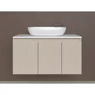   Piramida EURIDIKA fali fürdőszobabútor - mosdópult mosdó nélkül -3 ajtós - PINO BÉZS - 100 x 48 x 53 cm