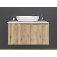   Piramida EURIDIKA fali fürdőszobabútor - mosdópult mosdó nélkül -3 ajtós - PINO TÖLGY - 100 x 48 x 53 cm