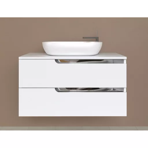 Piramida EURIDIKA fali fürdőszobabútor - mosdópult mosdó nélkül - 2 fiókos - 100 x 48 x 53 cm