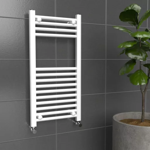 Törölközőszárító radiátor - Viva Platinum Therm - EGYENES - fehér - 400 x 800 mm