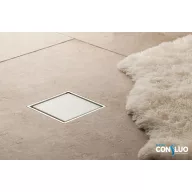   Pestan zuhanyfolyóka Confluo Standard - FEHÉR üveg - 10 x 10 cm