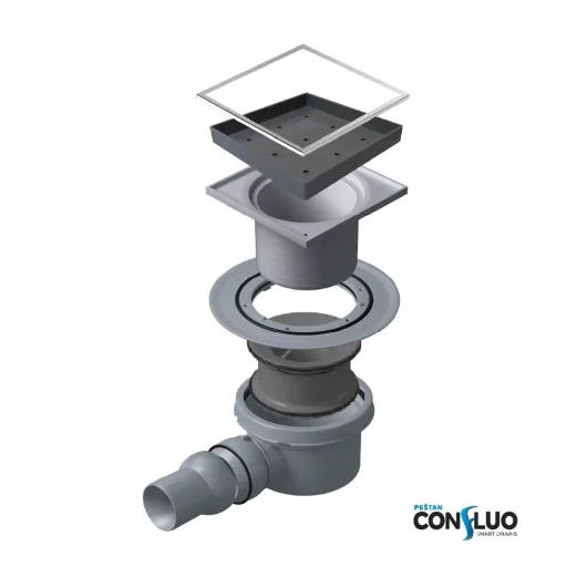 Pestan zuhanyfolyóka Confluo Standard - BURKOLHATÓ - 10 x 10 cm