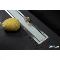   Pestan zuhanyfolyóka Confluo Premium Line fehér üveg 55 cm