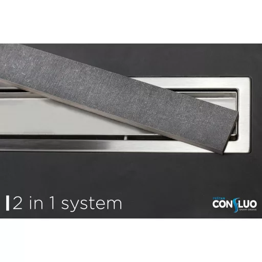 Pestan zuhanyfolyóka Confluo Premium Line fém 65 cm