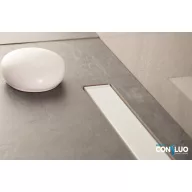   Pestan zuhanyfolyóka Confluo Frameless Line - keret nélküli - FEHÉR üveg 55 cm