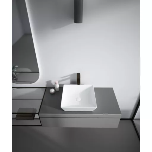 Sanovit DECENTE - PULTRA ültethető - Top Counter - porcelán mosdó -  - 40 x 40 cm