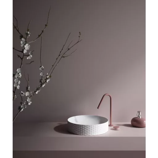 Sanovit SIENA - PULTRA ültethető - Top Counter - porcelán mosdó - O - Ø 44 cm