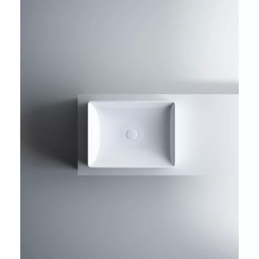 Sanovit SQUARE - PULTRA ültethető - Top Counter - porcelán mosdó -  - 50 x 38 cm