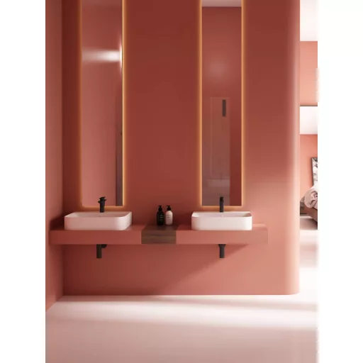Sanovit ALLEERA - PULTRA ültethető - Top Counter - porcelán mosdó -  - 55 x 48 cm