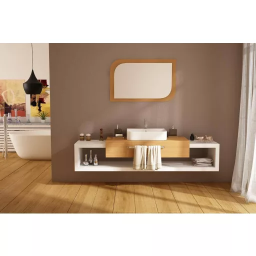 Sanovit ALLEERA - PULTRA ültethető - Top Counter - porcelán mosdó -  - 55 x 48 cm