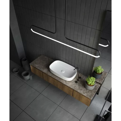 Sanovit MATTEO - PULTRA ültethető - Top Counter - porcelán mosdó -  - 65 x 40 cm