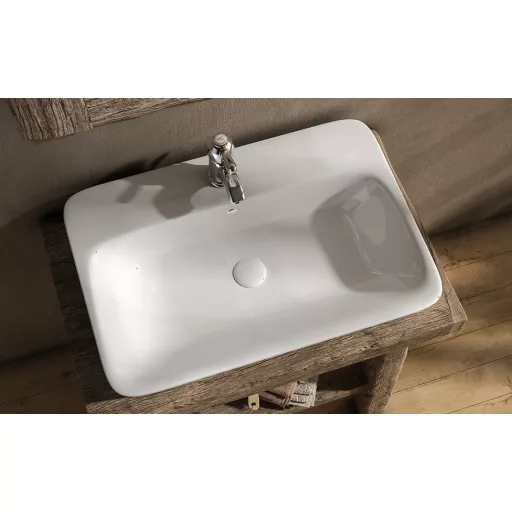 Sanovit - 3065 collections - PULTRA ültethető - Top Counter - porcelán mosdó -  - 65 x 45 cm