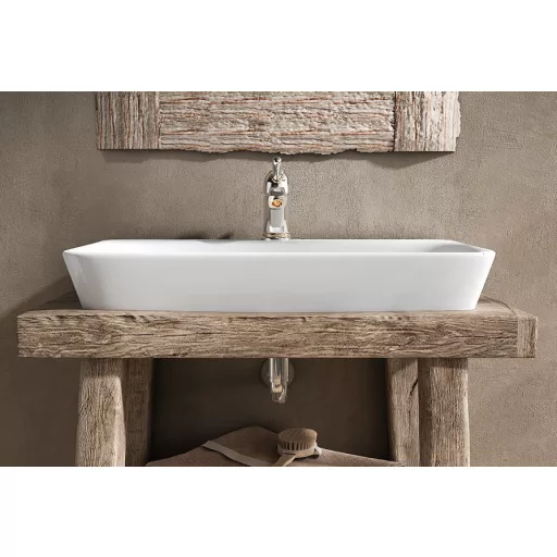 Sanovit - 3065 collections - PULTRA ültethető - Top Counter - porcelán mosdó -  - 65 x 45 cm