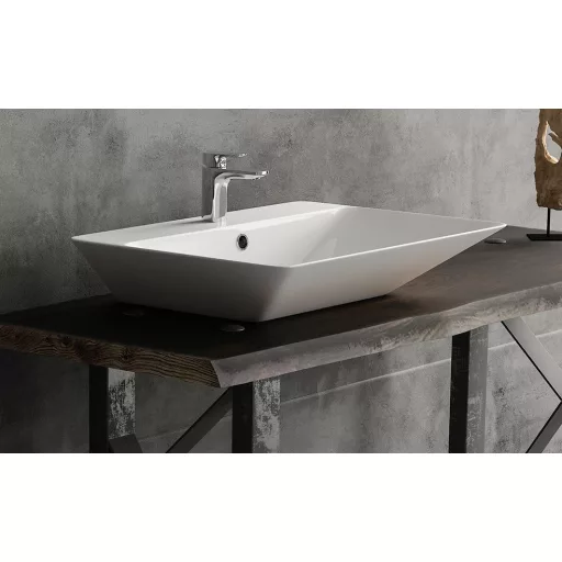 Sanovit TEODORA - PULTRA ültethető - Top Counter - porcelán mosdó -  - 65 x 46 cm