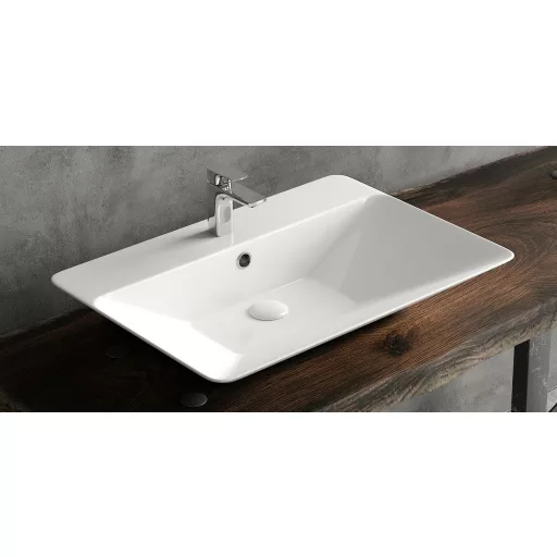 Sanovit TEODORA - PULTRA ültethető - Top Counter - porcelán mosdó -  - 65 x 46 cm