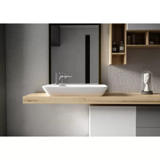 Sanovit - PULTRA ültethető - Top Counter- porcelán mosdó - bal vagy jobb csaplyukas -  - 70 x 35 cm