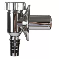   Mosógép / mosogatógép szifon - falon kívüli - KRÓM - Ø 32 mm