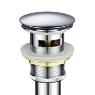   Klikk - klakk leeresztő - KEREK - KRÓM - túlfolyós modókagylóhoz - 5/4" - Ø 67 mm