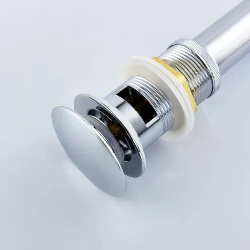 Klikk - klakk leeresztő - KEREK - KRÓM - túlfolyós modókagylóhoz - 5/4" - Ø 67 mm