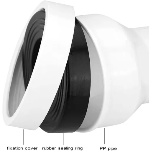 P-bekötőcső Viva ES monoblokkos WC-hez - ALSÓ bekötéshez - 90 / 110 mm