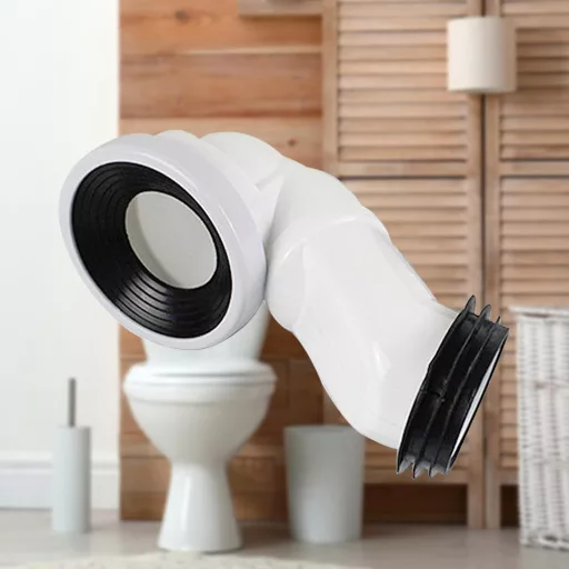 P-bekötőcső Viva ES monoblokkos WC-hez - ALSÓ bekötéshez - 90 / 110 mm