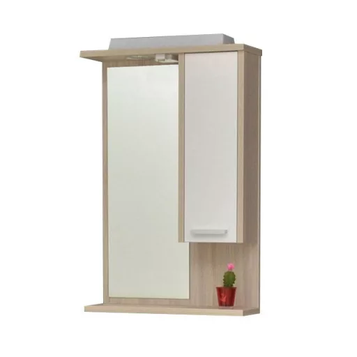 TMP ZX - SONOMA - Tükrös fürdőszobai szekrény LED világítással - 65 x 80 cm