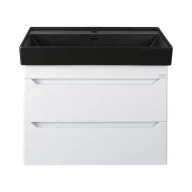   TMP SHARP 60 fali fürdőszobabútor - CeraStyle SHARP FEKETE mosdóval - 60 x 48 cm