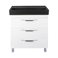   TMP TRIO 60 álló fürdőszobabútor - CeraStyle SHARP FEKETE mosdóval - 60 x 48 cm