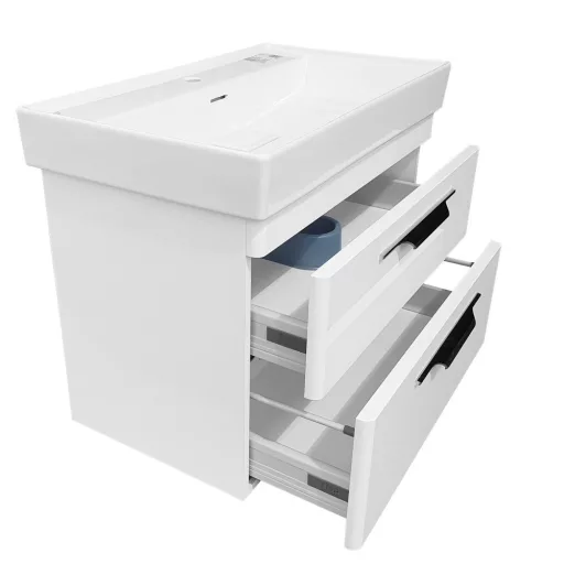 TMP LUX 80 fali fürdőszobabútor - CeraStyle SHARP - 37300 mosdóval - 80 x 48 cm