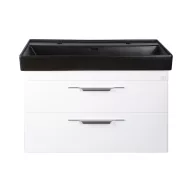   TMP LUX 100D fali fürdőszobabútor - CeraStyle SHARP FEKETE DUPLA csaplyukas mosdóval - 100 x 48 cm