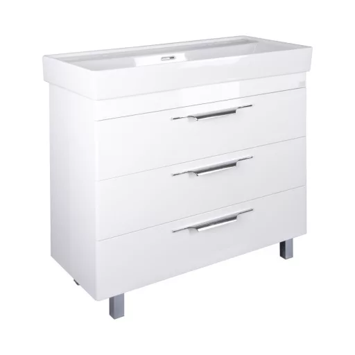 TMP TRIO 100D álló fürdőszobabútor - CeraStyle SHARP - 37600 DUPLA csaplyukas mosdóval - 100 x 48 cm