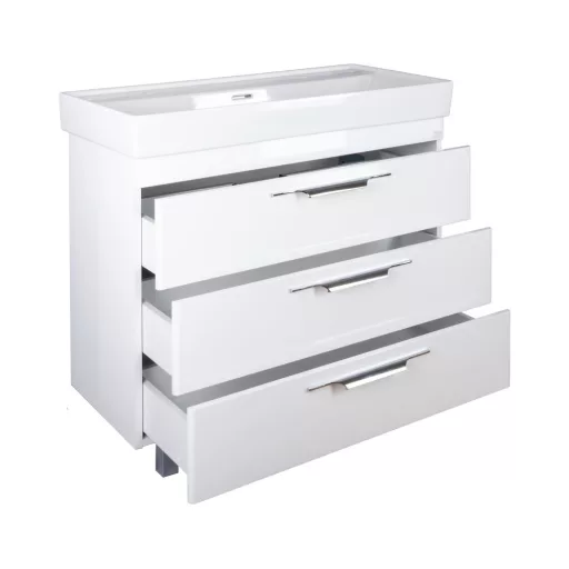 TMP TRIO 100D álló fürdőszobabútor - CeraStyle SHARP - 37600 DUPLA csaplyukas mosdóval - 100 x 48 cm