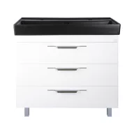   TMP TRIO 100D álló fürdőszobabútor - CeraStyle SHARP FEKETE DUPLA csaplyukas mosdóval - 100 x 48 cm