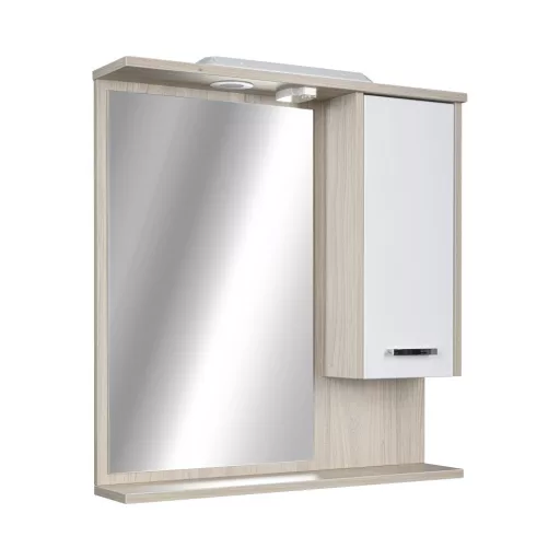TMP ZX - SONOMA - Tükrös fürdőszobai szekrény LED világítással - 75 x 80 cm