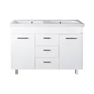   TMP FLAT 120 álló fürdőszobabútor - Sanovit ISIK 4120 DUPLA porcelán mosdóval - 120 x 44 cm