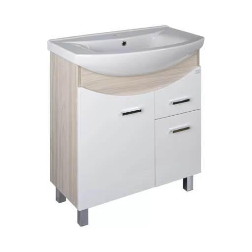 TMP ZX 65 - SONOMA - álló fürdőszobabútor - Sanovit ZENON - 6065 porcelán mosdóval - 65 x 47 cm