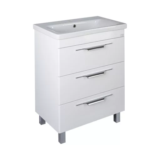 TMP TRIO 65 álló fürdőszobabútor - Sanovit SOFT - 13065 mosdóval - 65 x 45,5cm